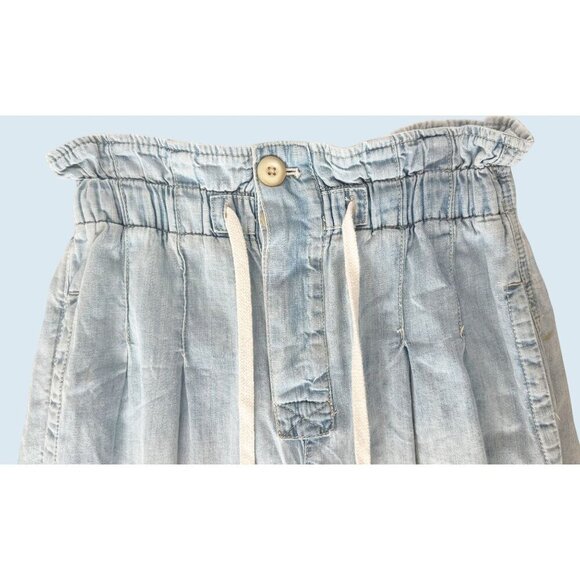 FREE PEOPLE Margate Pleated Paper Bag Trouser Pant Jean Size XS - Picture 3 of 7